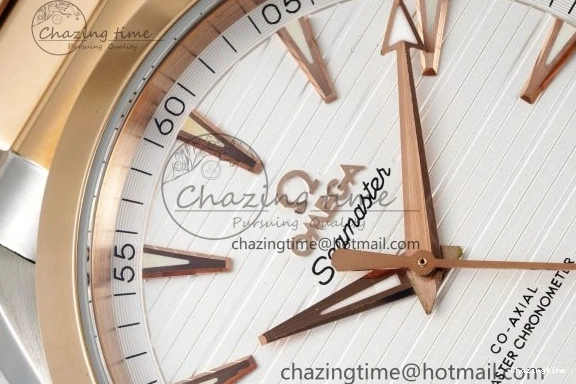 0104 Aqua Terra 150M SS RG JQK 1:1 Best Edition White Dial on SS RG Bracelet A OnTrend 7828